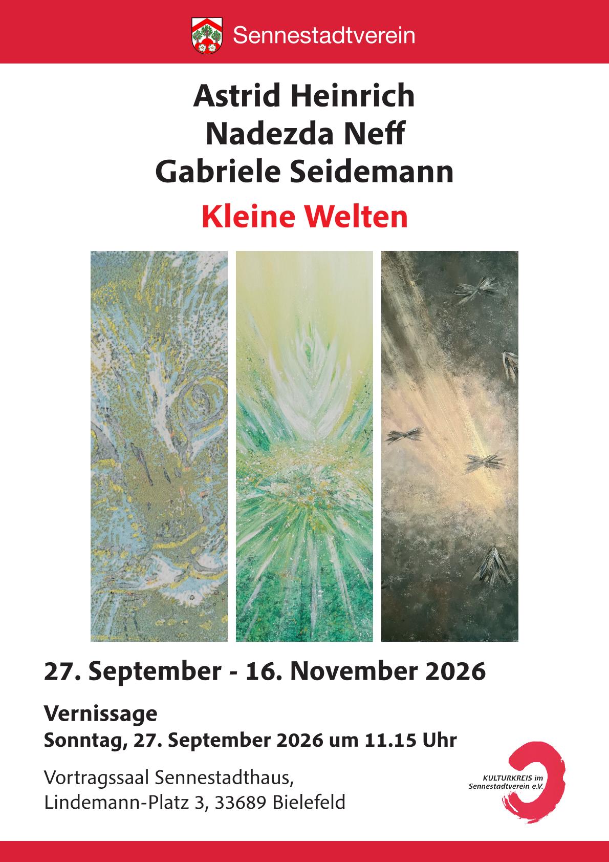 27.09.2026 Kunstausstellung "Kleine Welten"
